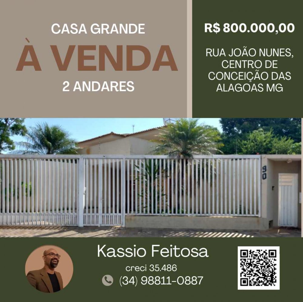 Casa Alto Padro - Venda - Centro - Conceio das Alagoas - MG