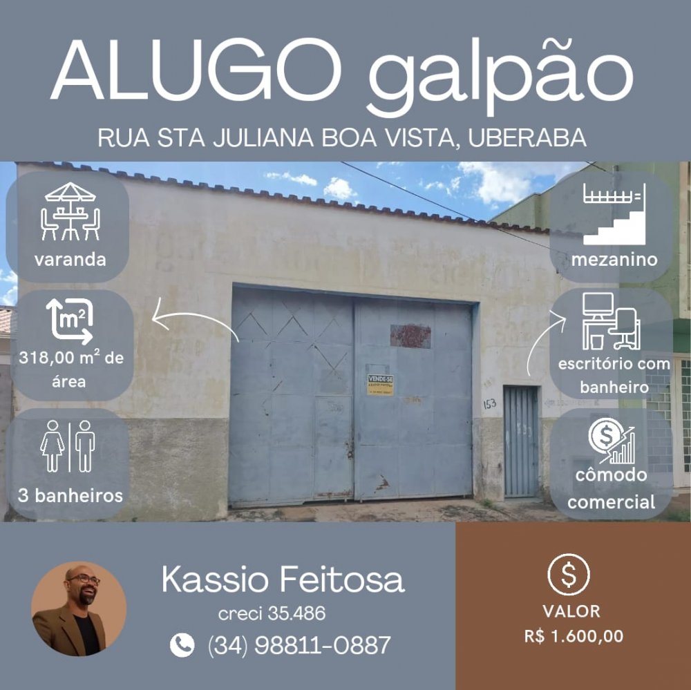 Galpo - Aluguel - Boa Vista - Uberaba - MG