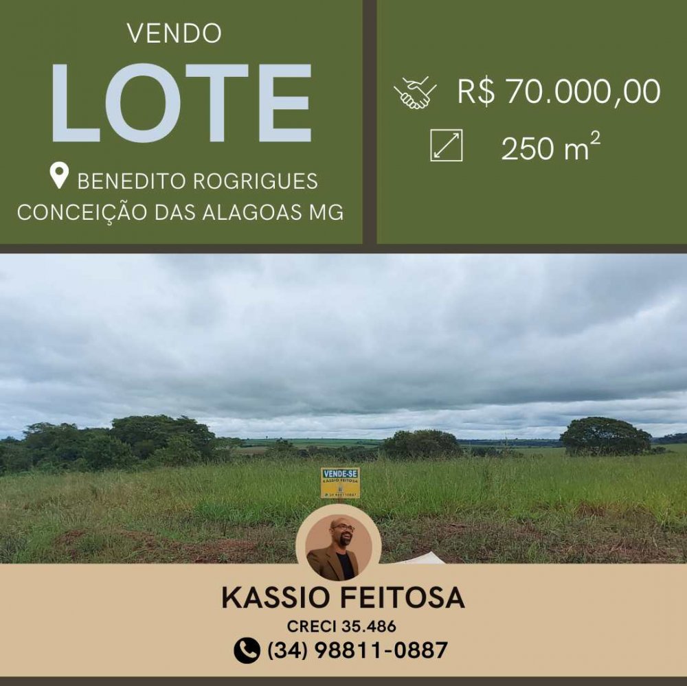 Lote - Venda - Benedito Rodrigues - Conceio das Alagoas - MG