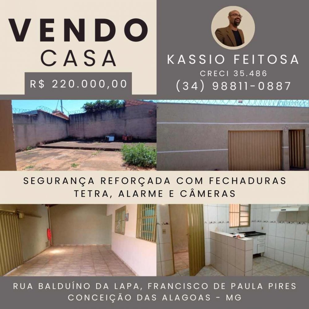 Casa - Venda - Francisco de Paula Pires - Conceio das Alagoas - MG