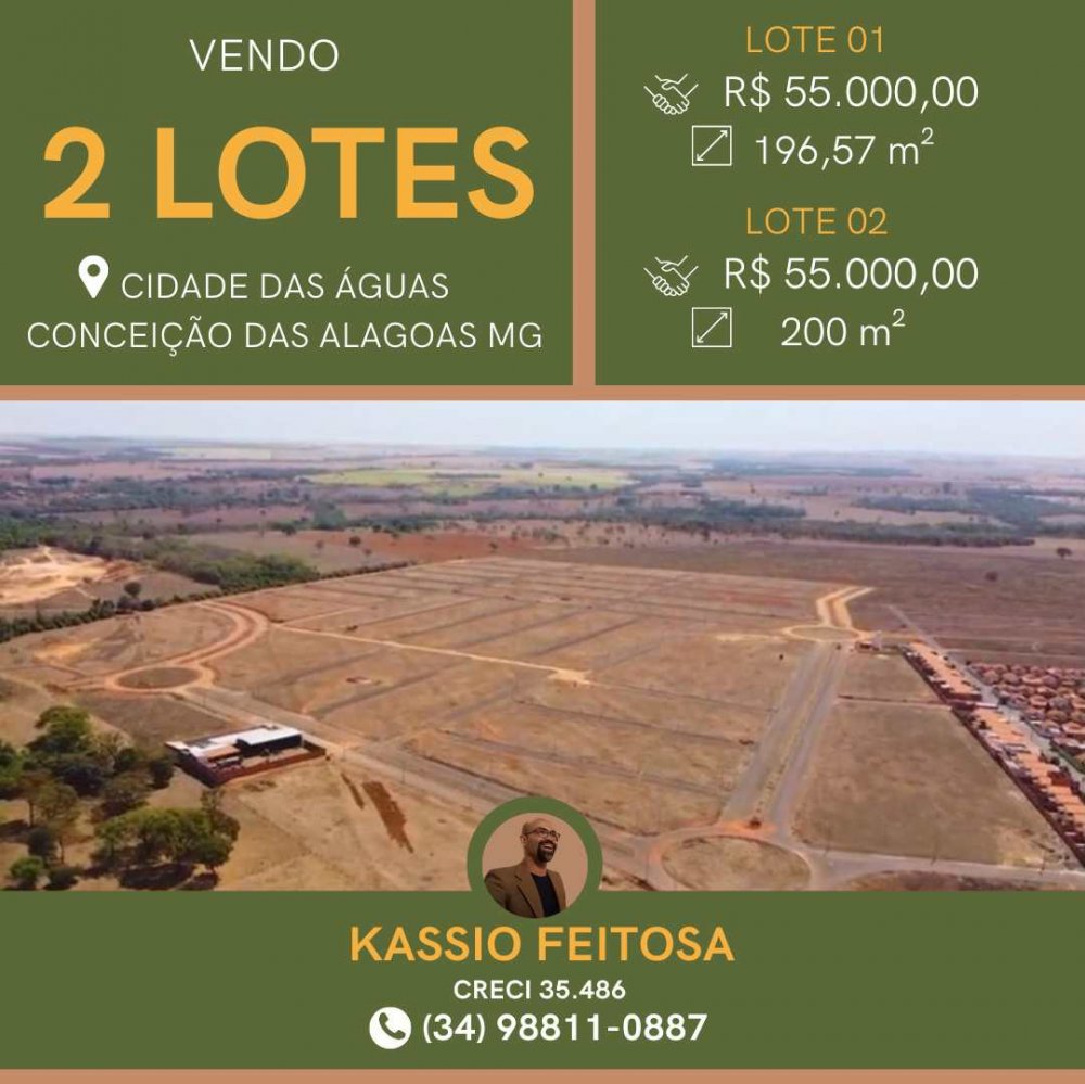 Lote - Venda - Residencial Cidade das guas - Conceio das Alagoas - MG
