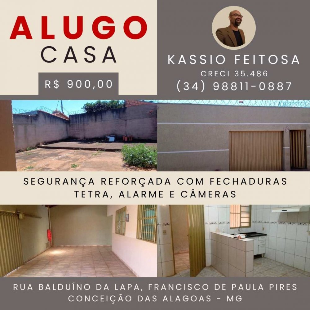 Casa - Aluguel - Francisco de Paula Pires - Conceio das Alagoas - MG