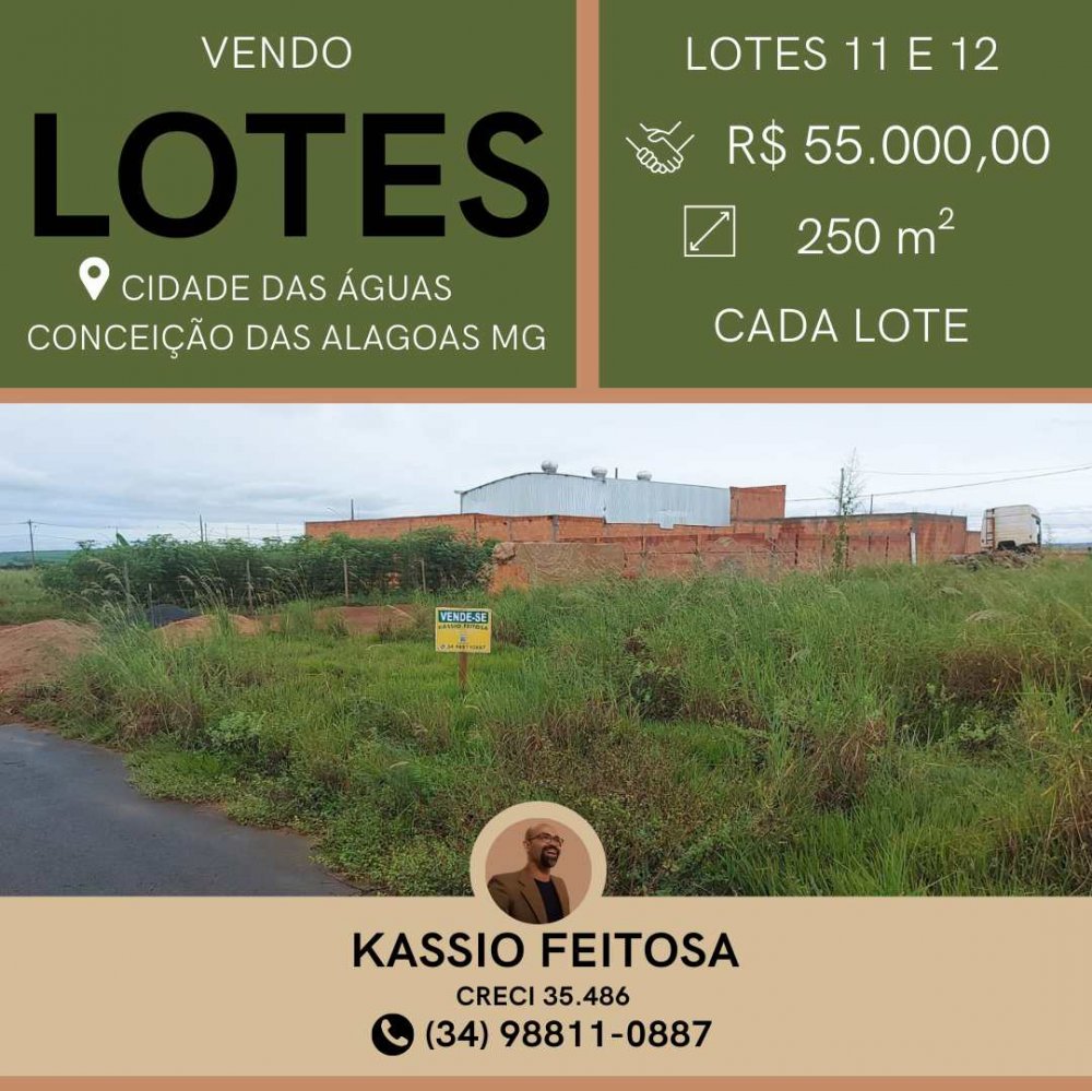 Lote - Venda - Residencial Cidade das guas - Conceio das Alagoas - MG