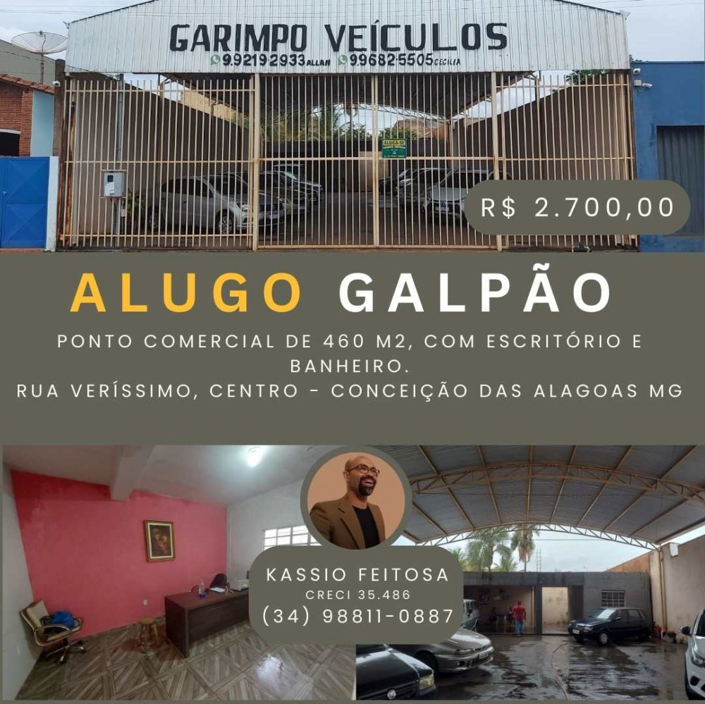 Galpão - Aluguel - Centro - Conceição das Alagoas - MG