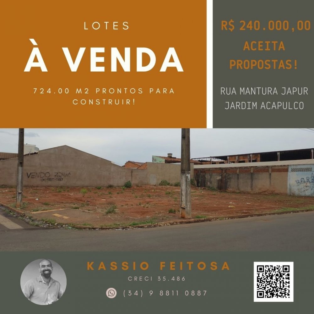 Terreno - Venda - Jardim Acapulco - Conceição das Alagoas - MG