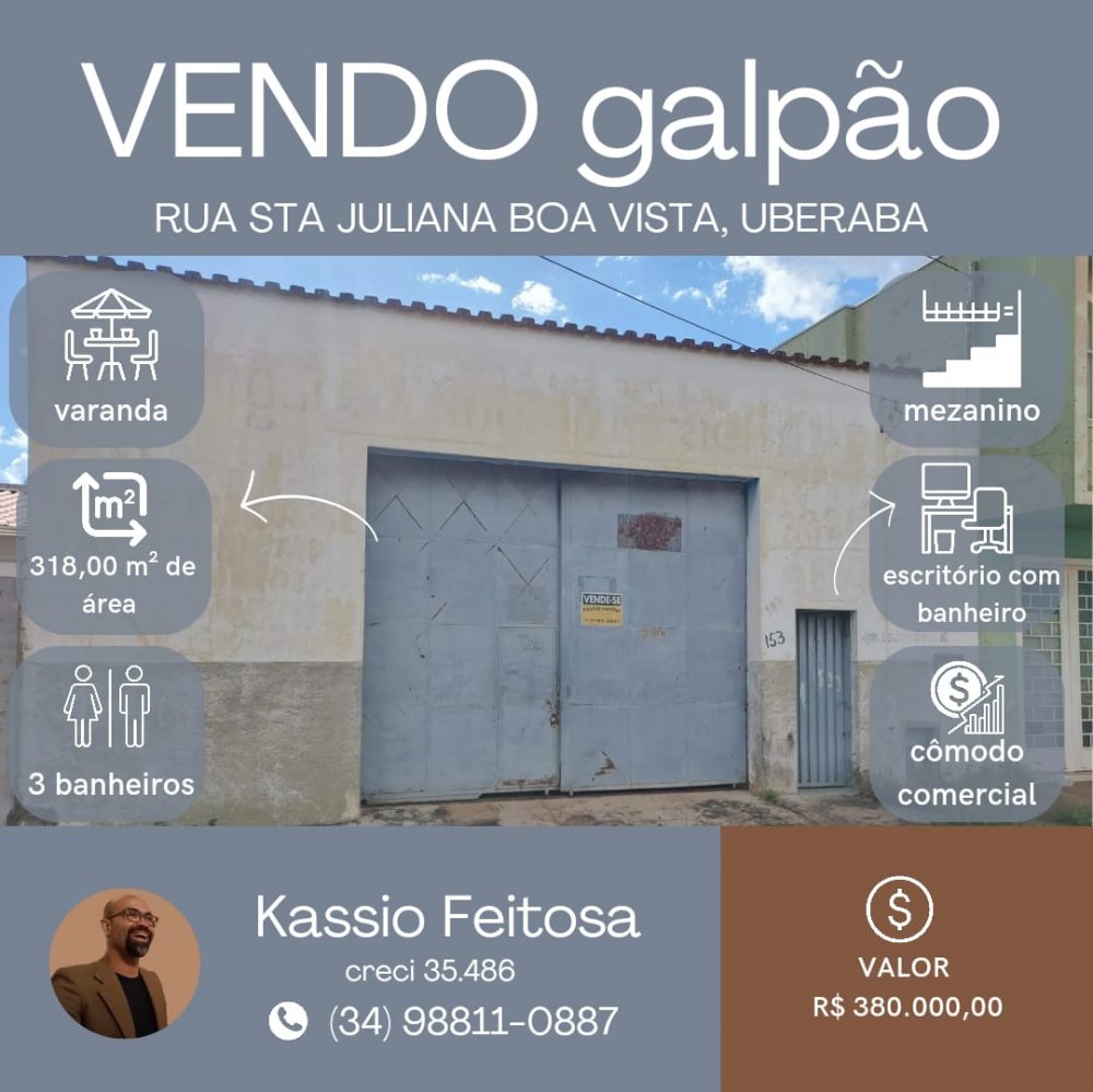 Galpão - Venda - Boa Vista - Uberaba - MG
