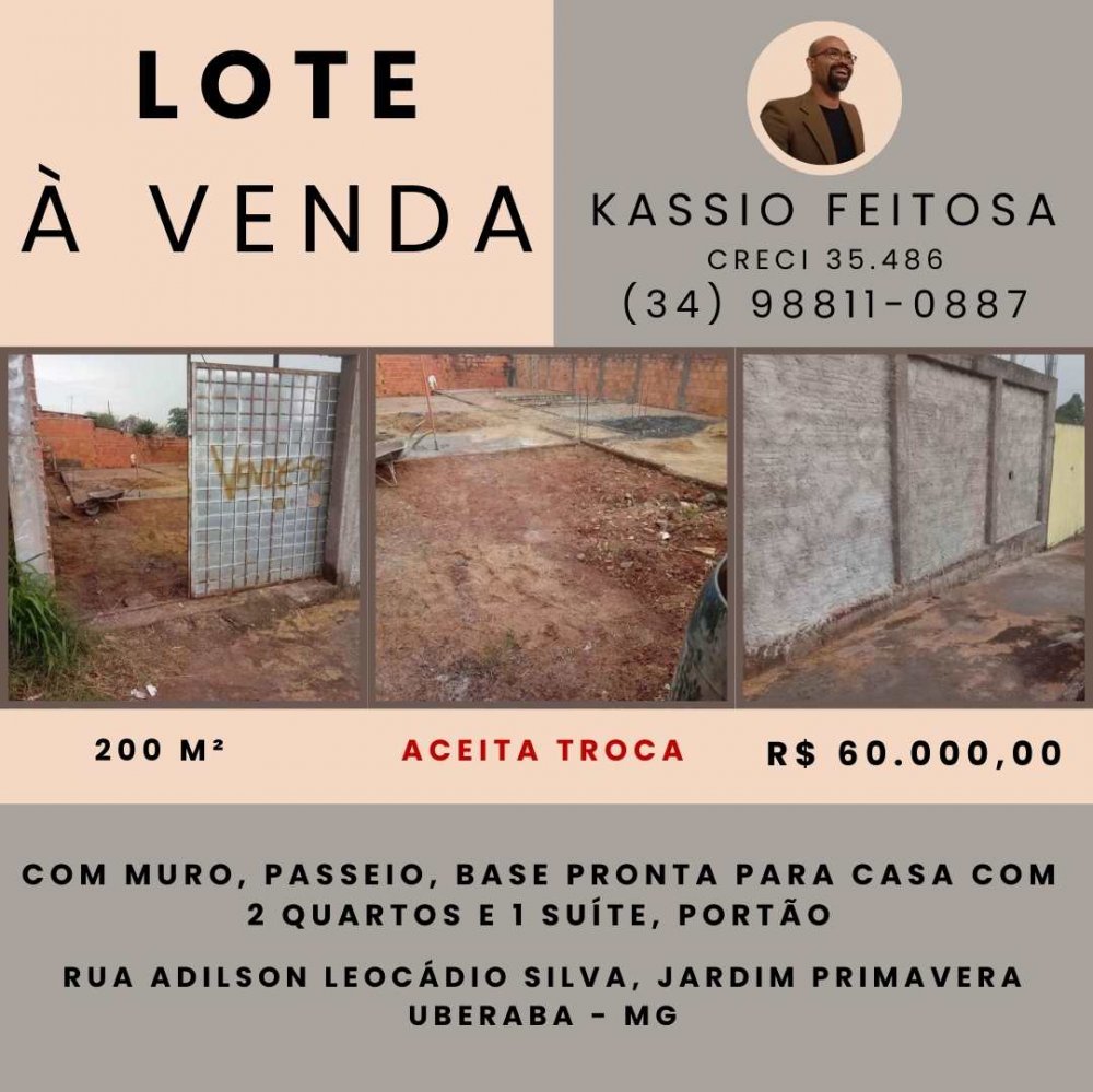 Lote - Venda - Jardim Primavera - Uberaba - MG