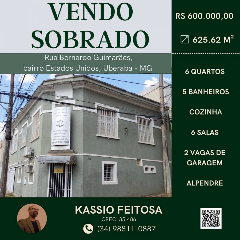 Sobrado - Venda - Estados Unidos - Uberaba - MG
